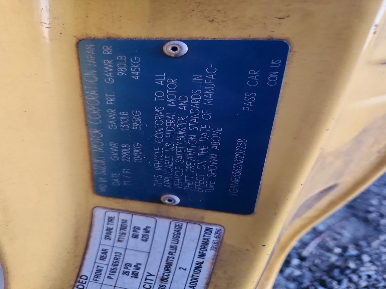 1992 GEO Metro lsi Sprint cl