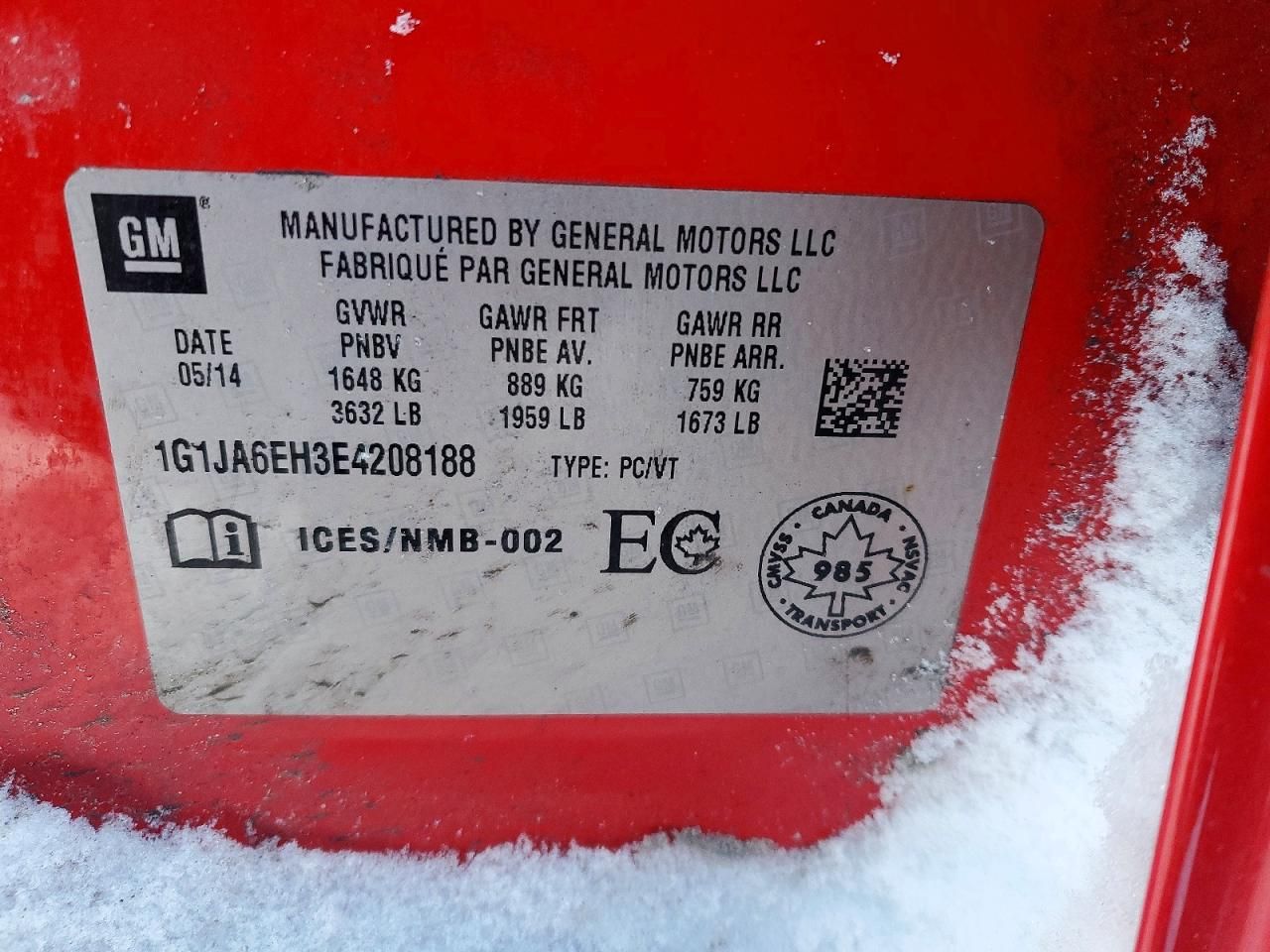 2014 Chevrolet Sonic ls