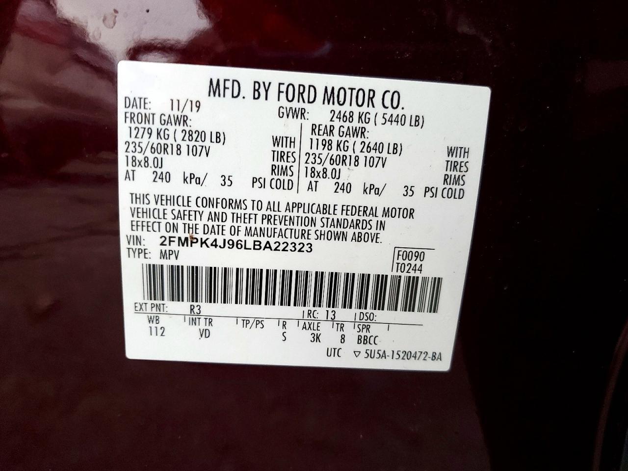 2020 Ford Edge sel