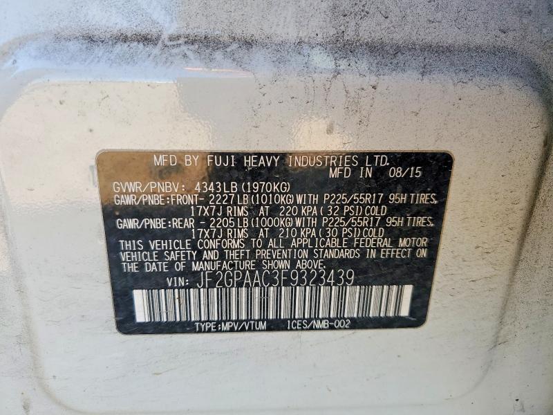 2015 Subaru Xv Crosstrek