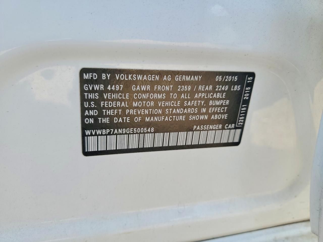 2016 Volkswagen Cc Base