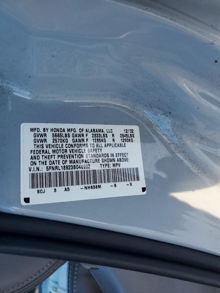 2003 Honda Odyssey exl