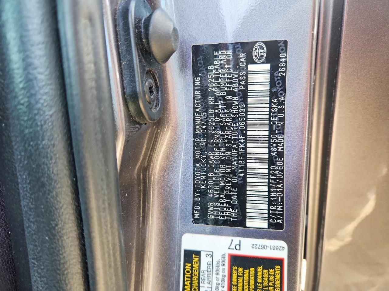 2015 Toyota Camry le