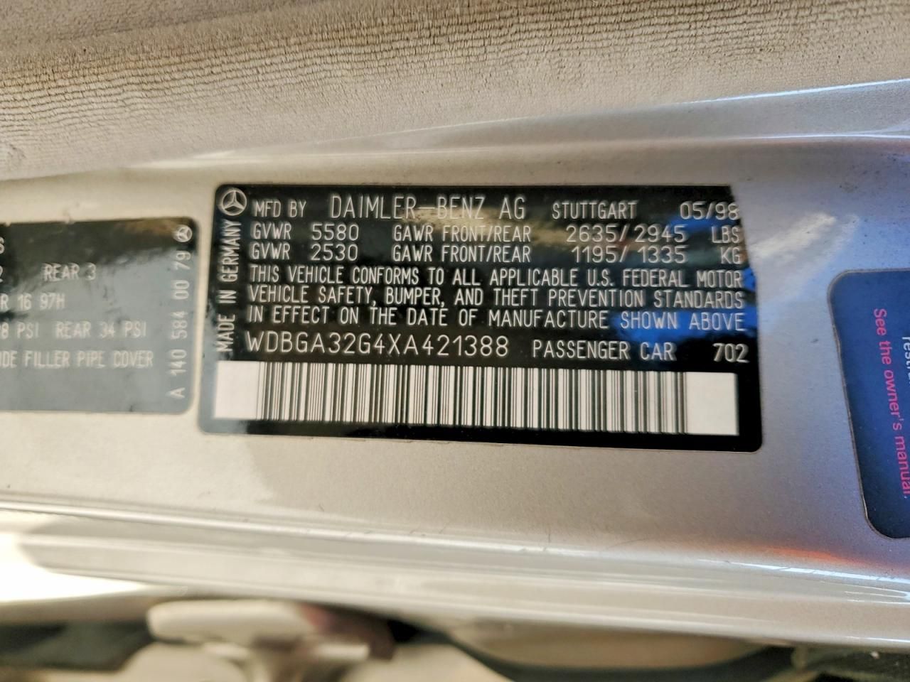 1999 Mercedes-Benz S 320w