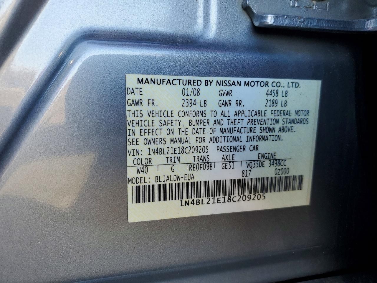 2008 Nissan Altima 3.5se