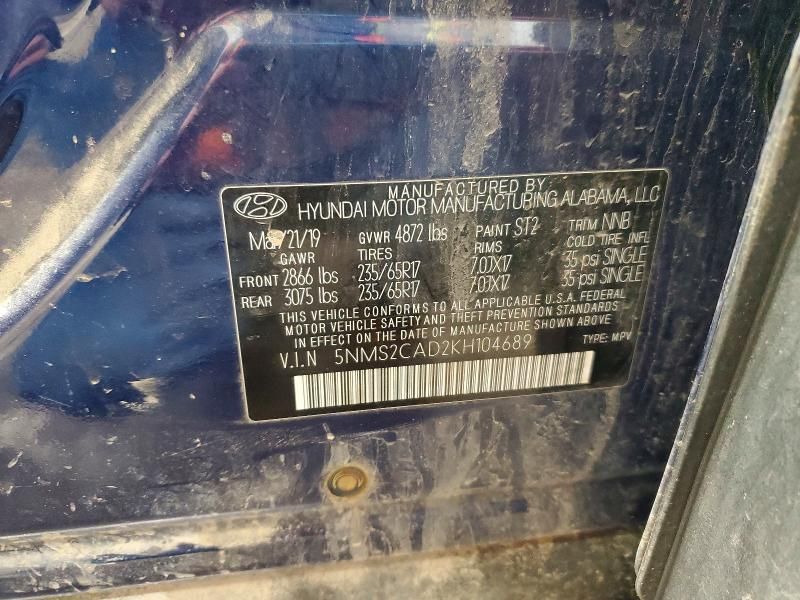 2019 Hyundai Santa fe se