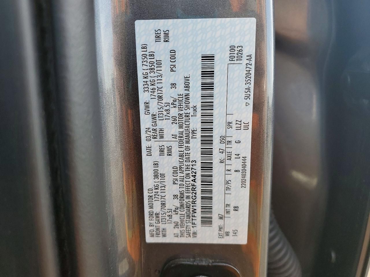 2024 Ford F150 Raptor