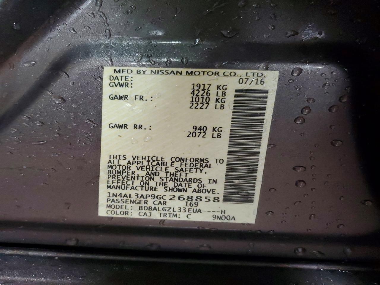 2016 Nissan Altima 2.5