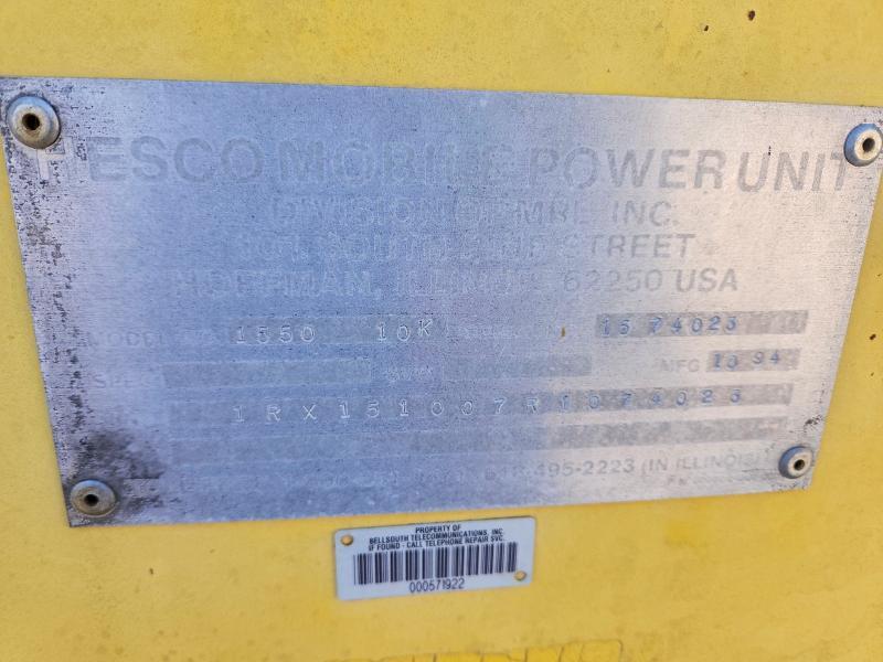 1994 Hesco 1994 Hesc 1550-10kw Manhole Support Trailer