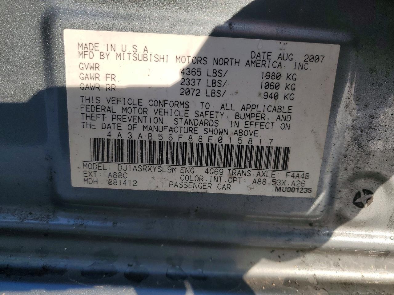 2008 Mitsubishi Galant es Premium