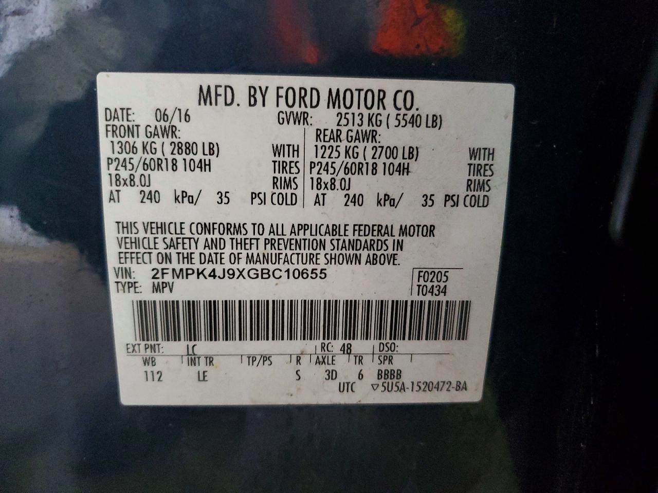 2016 Ford Edge sel