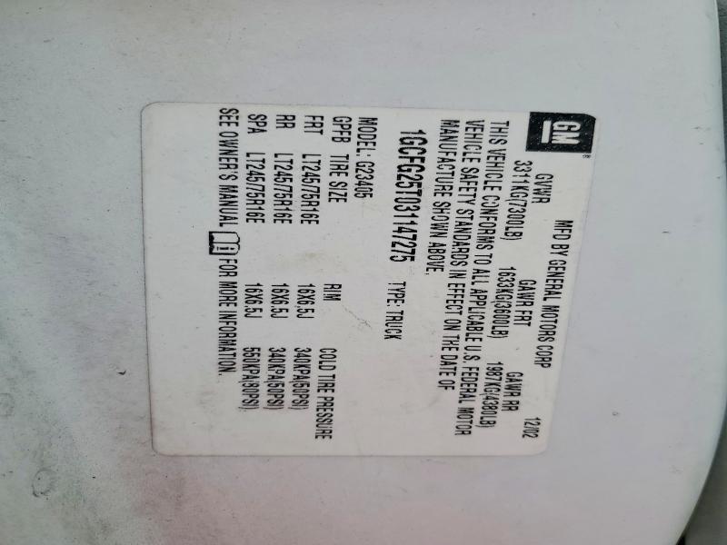 2003 Chevrolet Express G2500