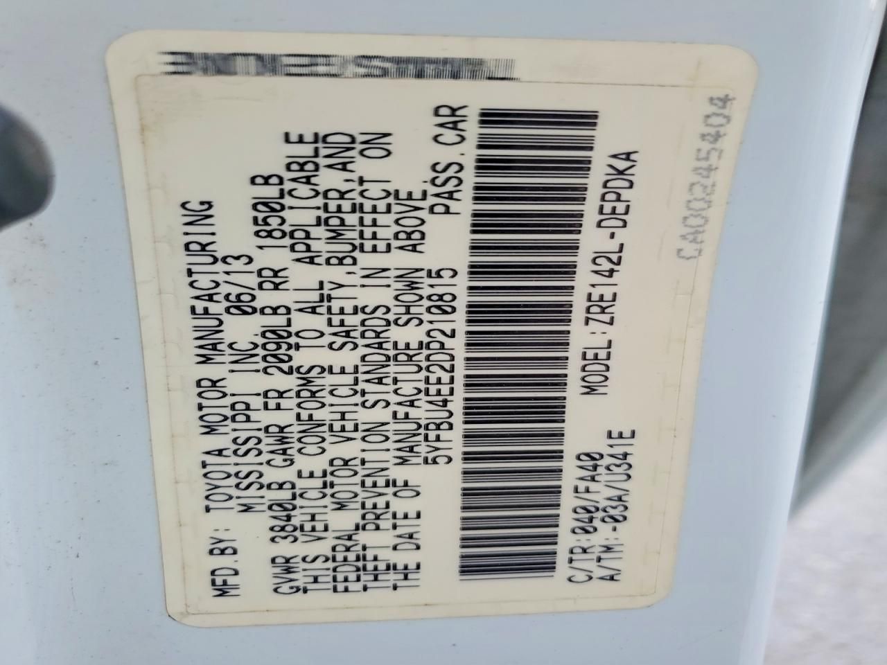 2013 Toyota Corolla Base