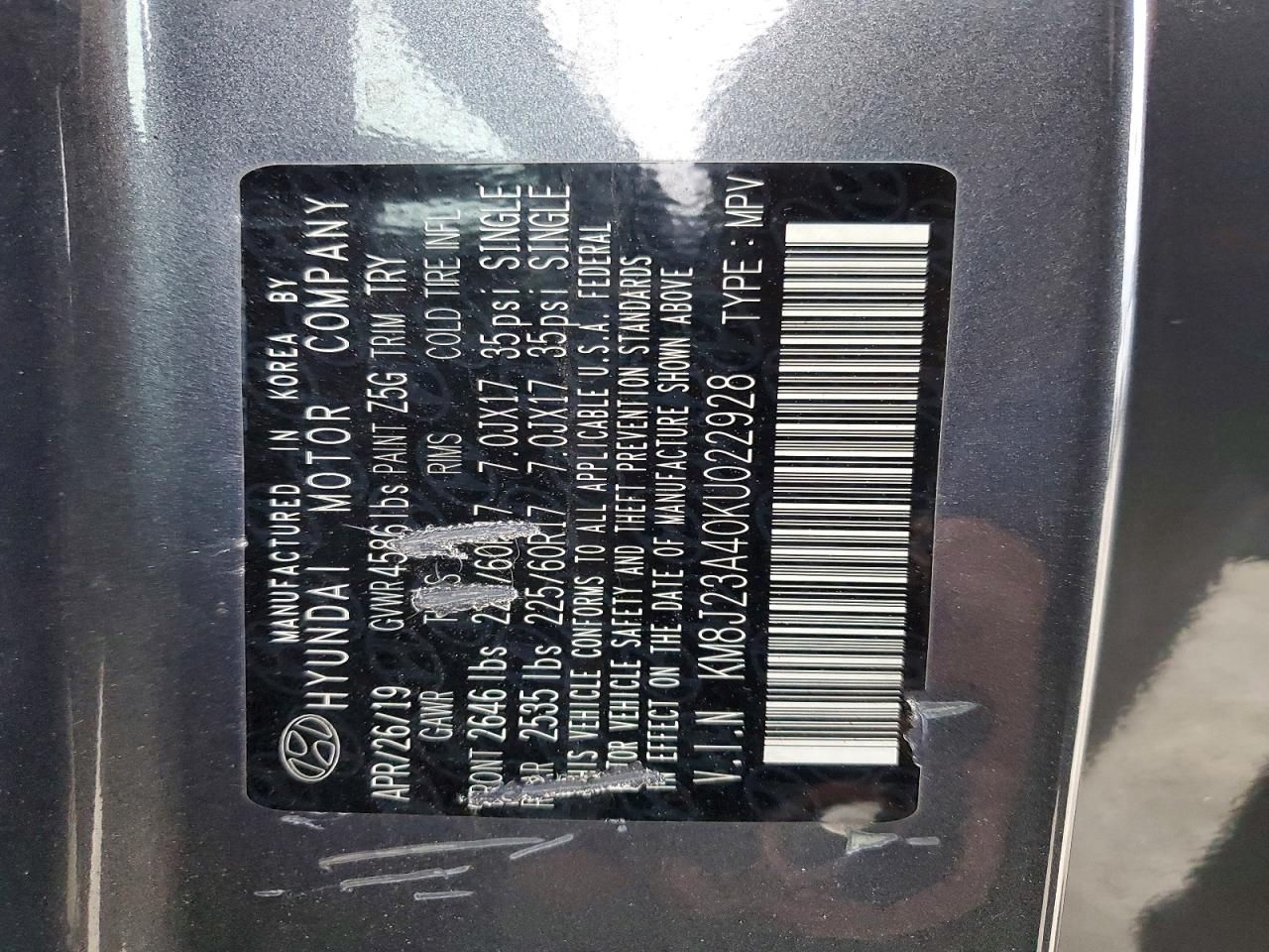 2019 Hyundai Tucson se