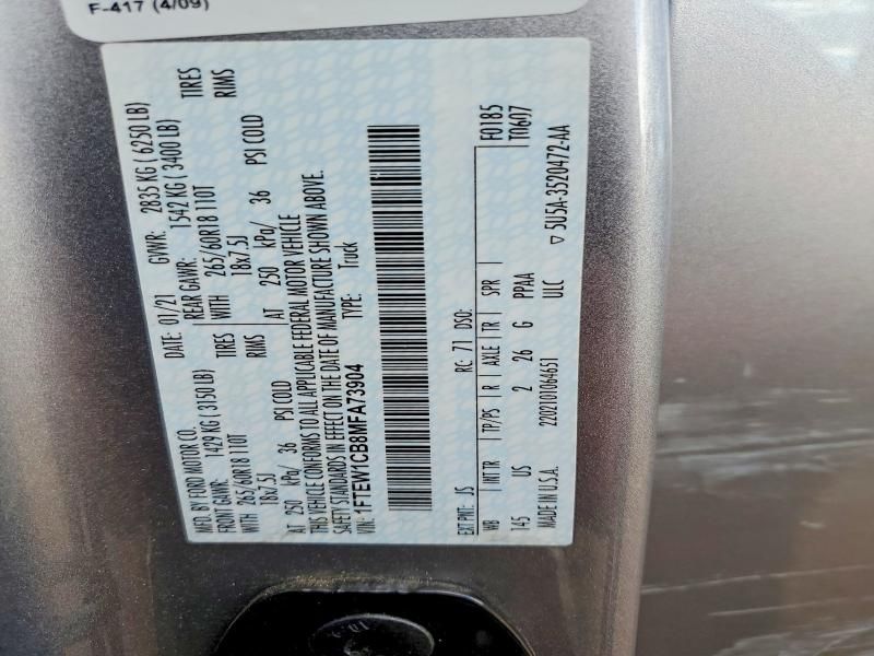 2021 Ford F150 Supercrew