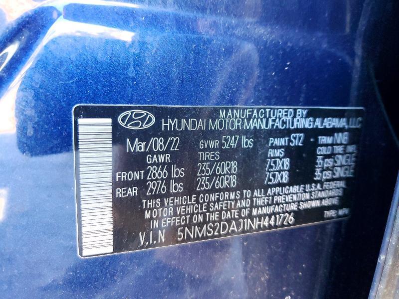 2022 Hyundai Santa fe sel