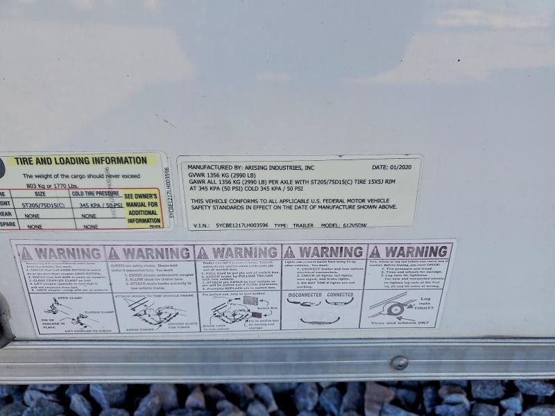 2020 Arising Industries, Inc 2020 Arising INDUSTRIES, Enclosed Trailer 12'