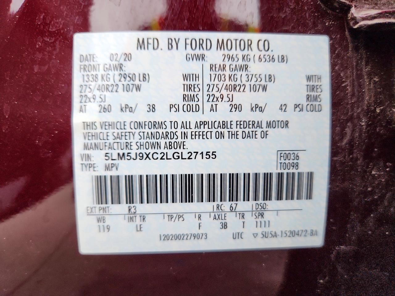 2020 Lincoln Aviator Black Label