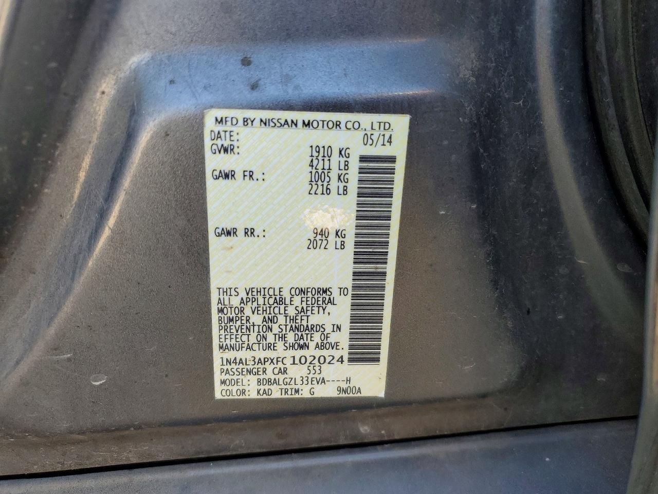 2015 Nissan Altima 2.5