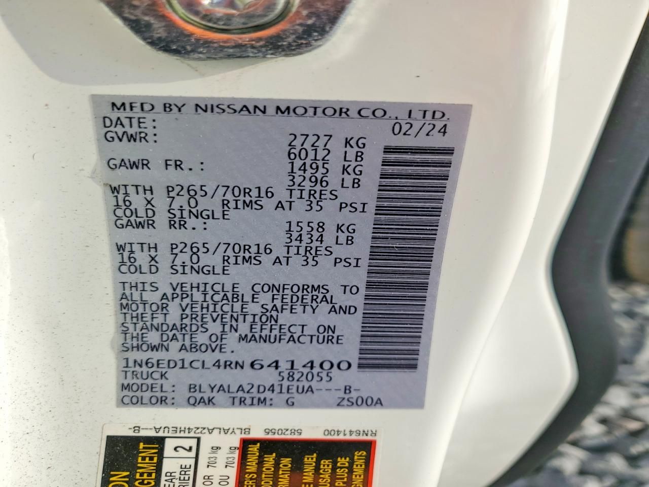 2024 Nissan Frontier s