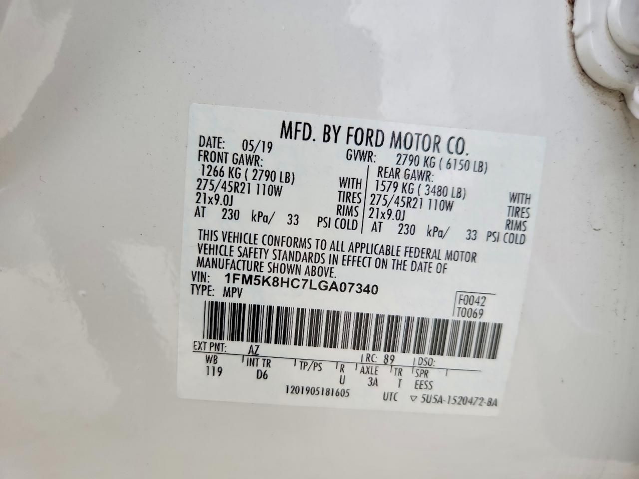 2020 Ford Explorer Platinum