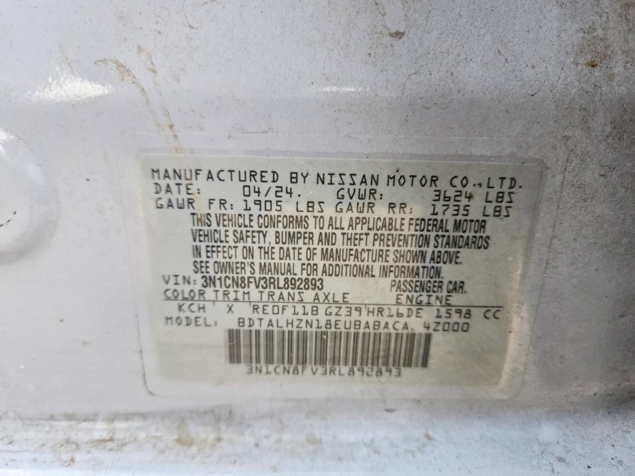 2024 Nissan Versa sr