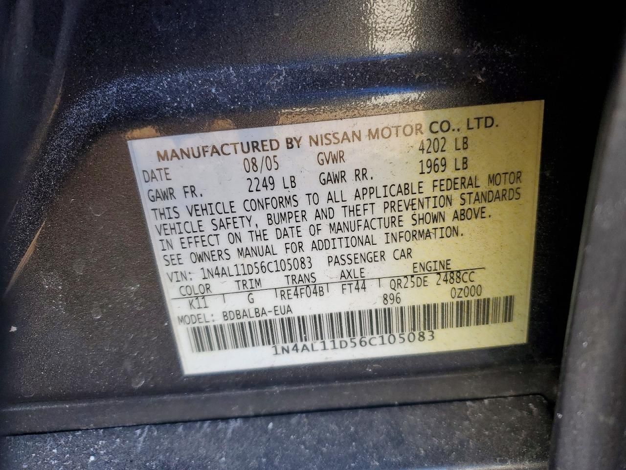 2006 Nissan Altima s