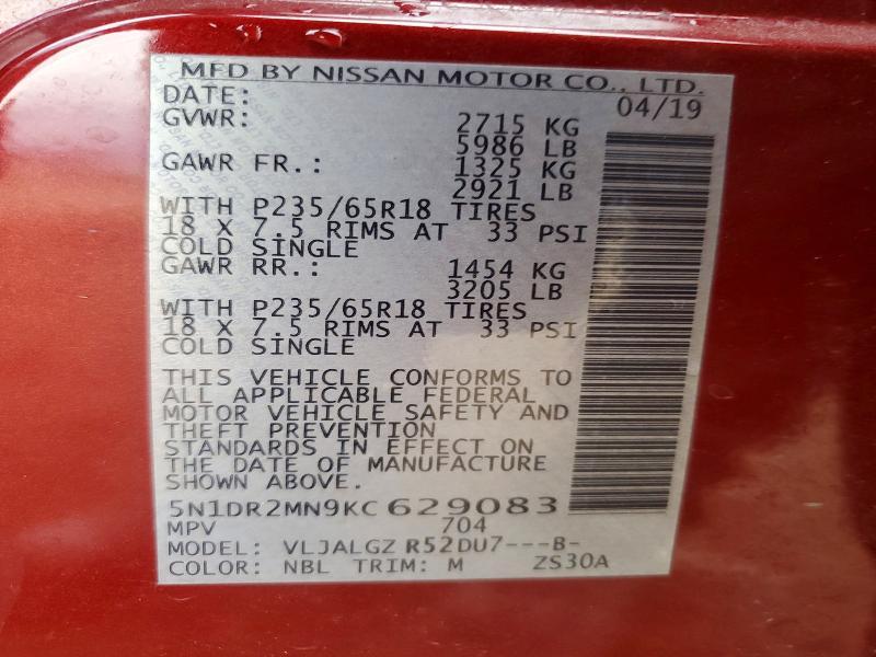 2019 Niss Pathfinder s