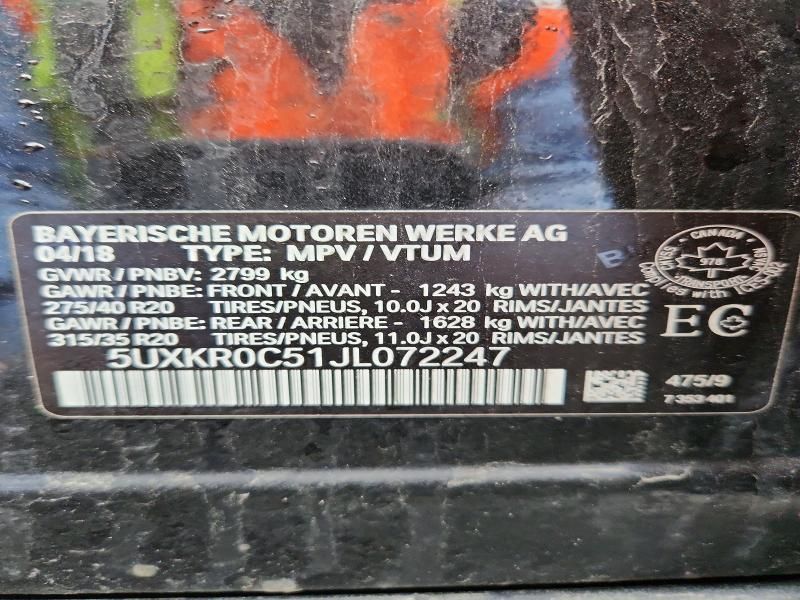 2018 BMW X5 35I  awd