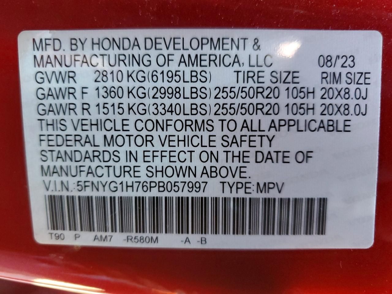 2023 Honda Pilot Touring