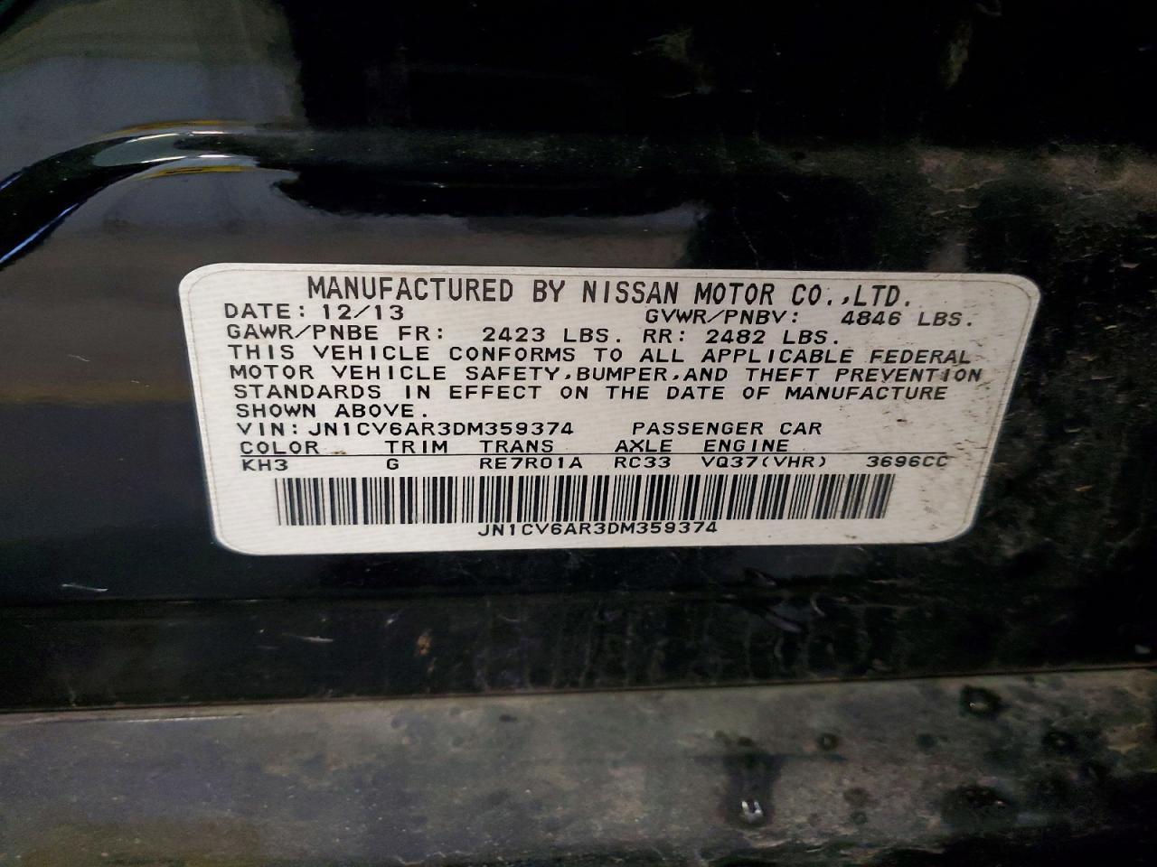 2013 Infinity G37 Sedan