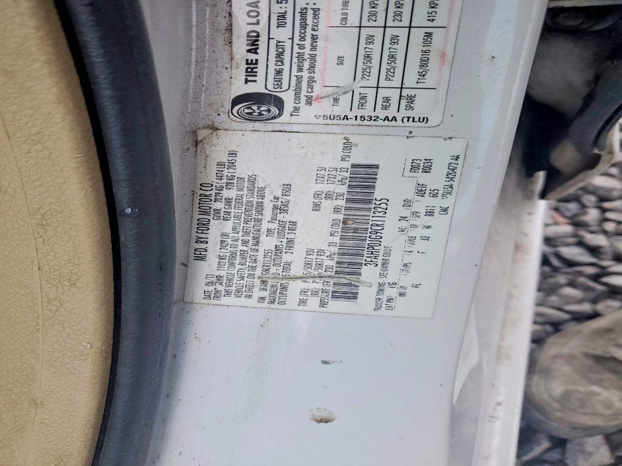 2012 Ford Fusion sel