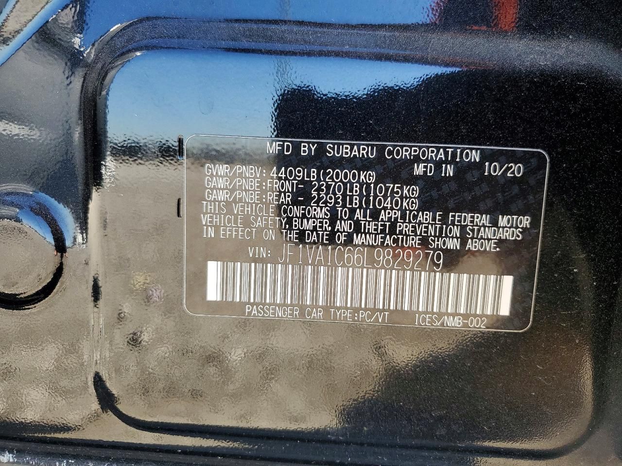 2020 Subaru Wrx Premium