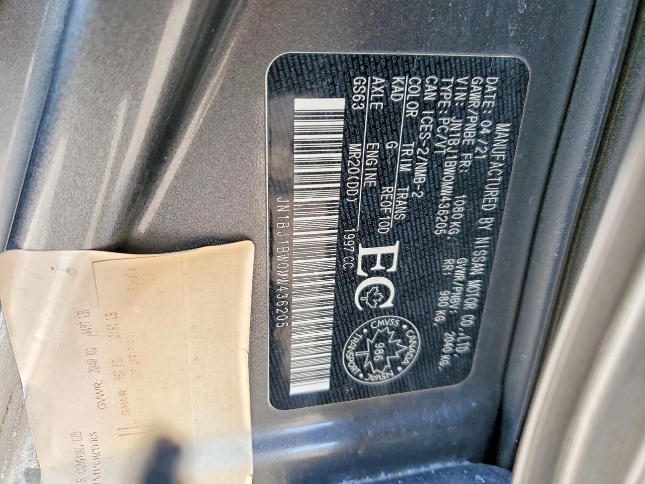 2021 Nissan Rogue Sport sv