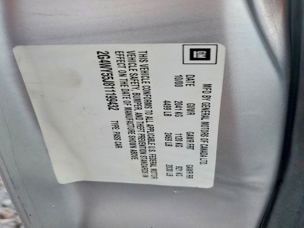 2001 Buick Century Limited