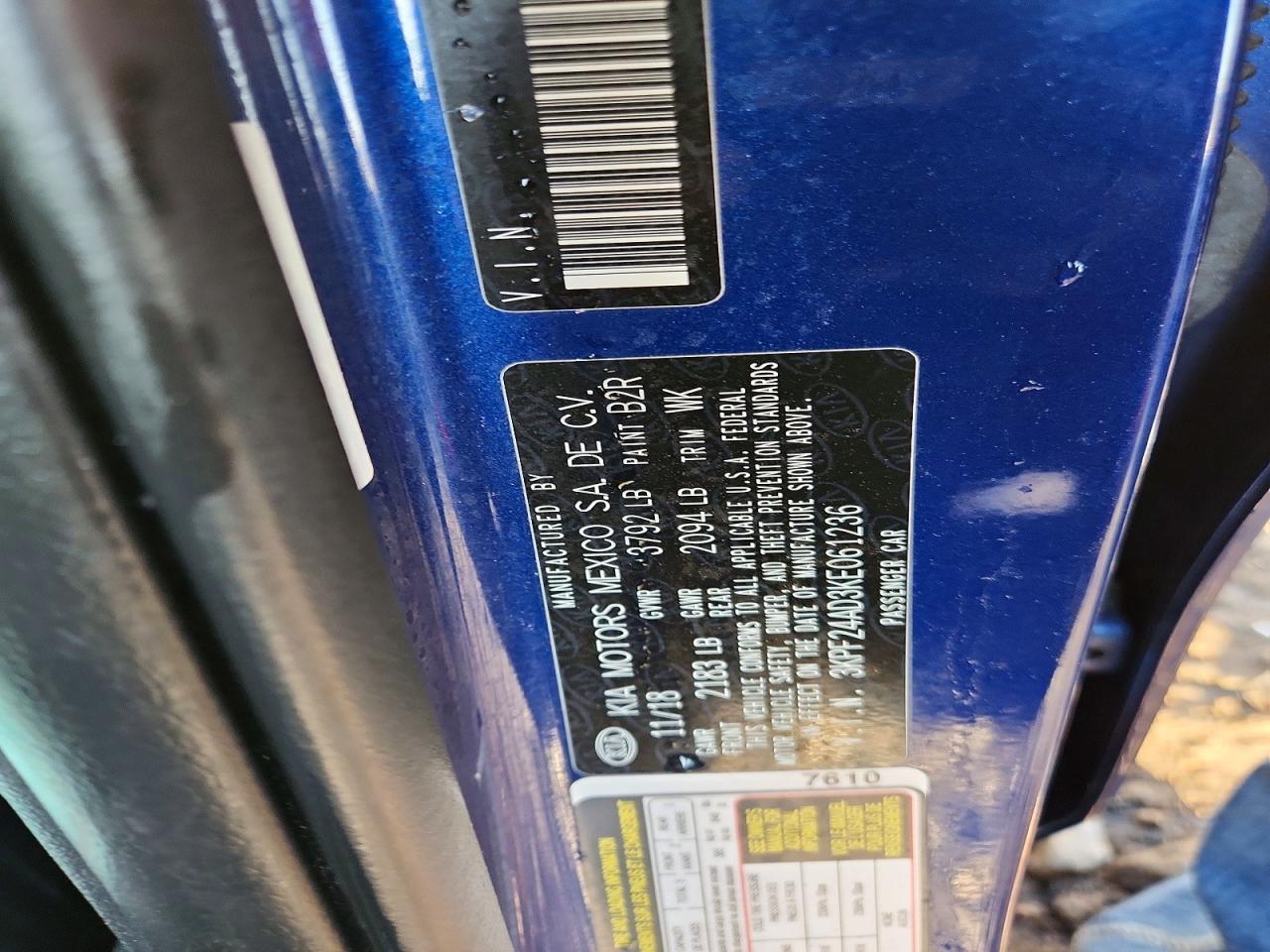 2019 KIA Forte fe