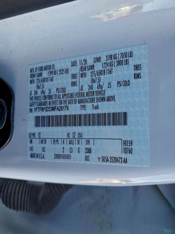 2021 Ford F150 Supercrew