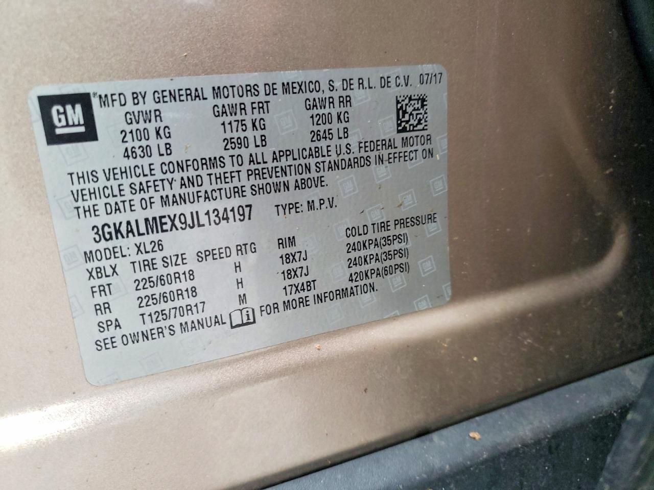 2018 GMC Terrain sle