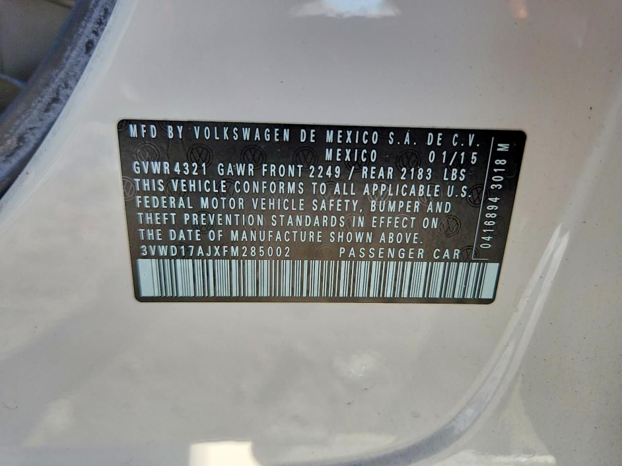 2015 Volkswagen Jetta se