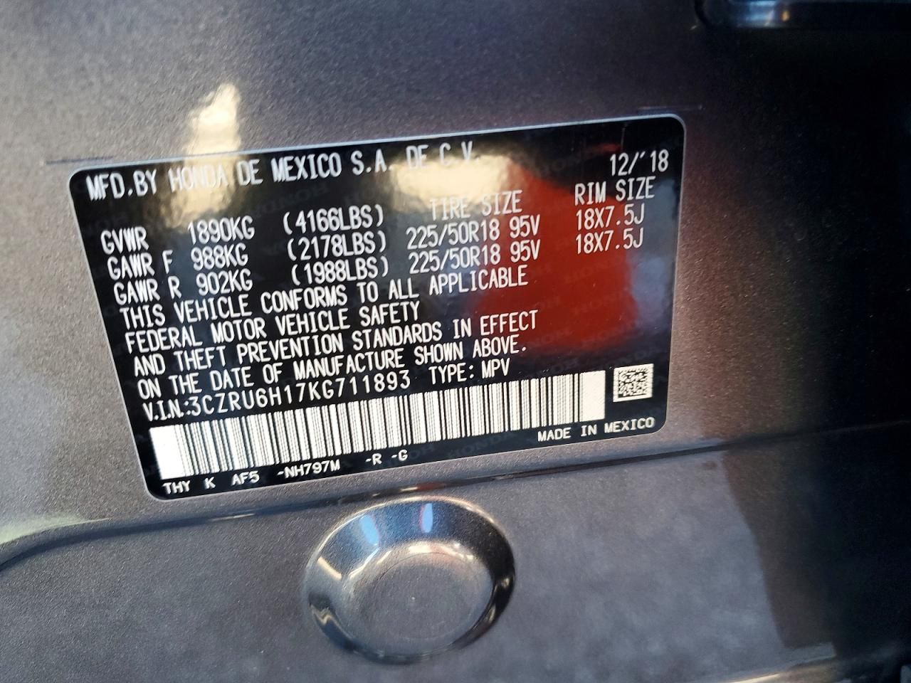 2019 Honda Hr-v Sport