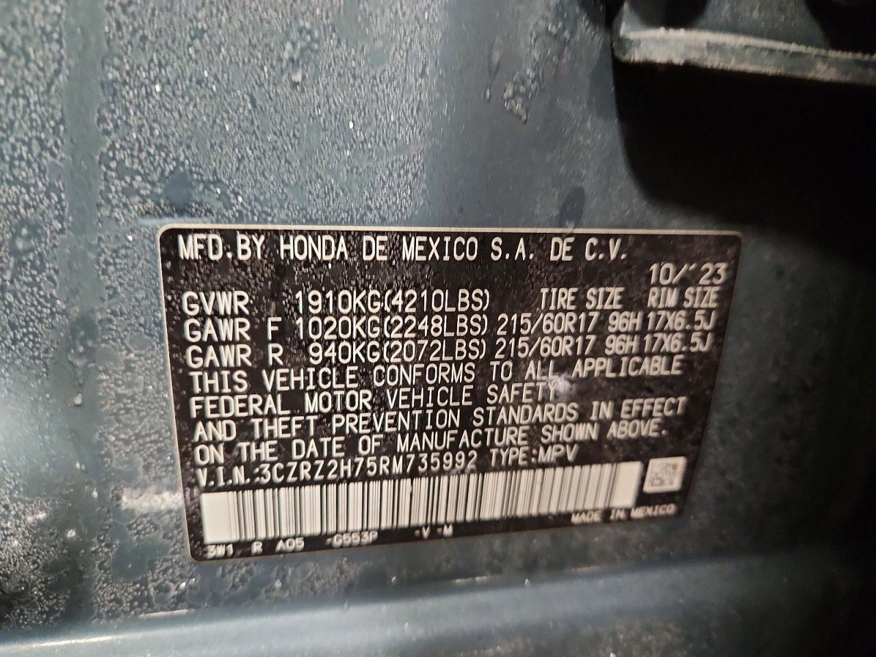 2024 Honda Hr-v exl