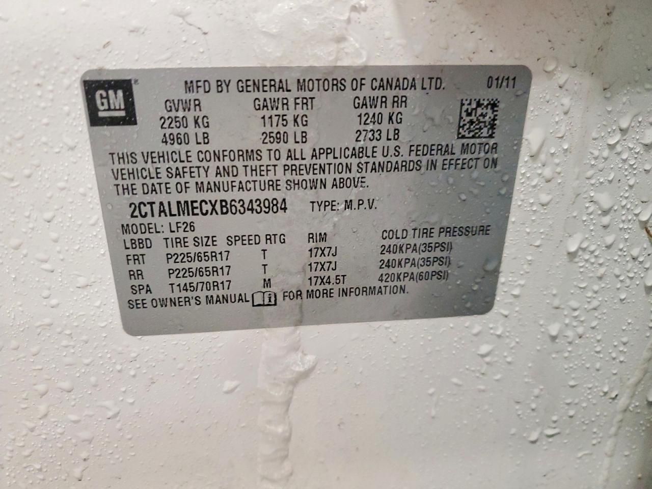 2011 GMC Terrain sle