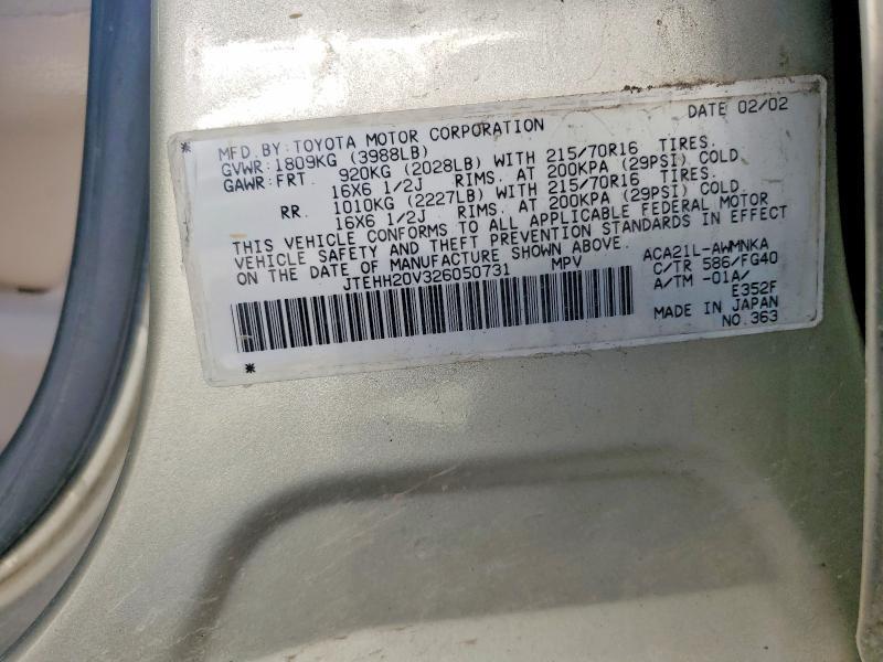 2002 Toyota Rav4 Base