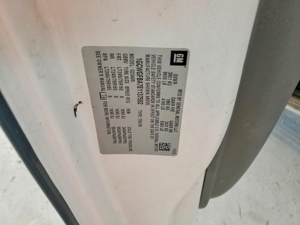 2014 Chevrolet Express G2500