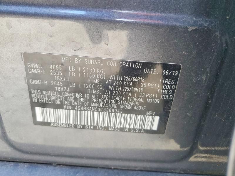 2019 Subaru Outback 2.5i Limited