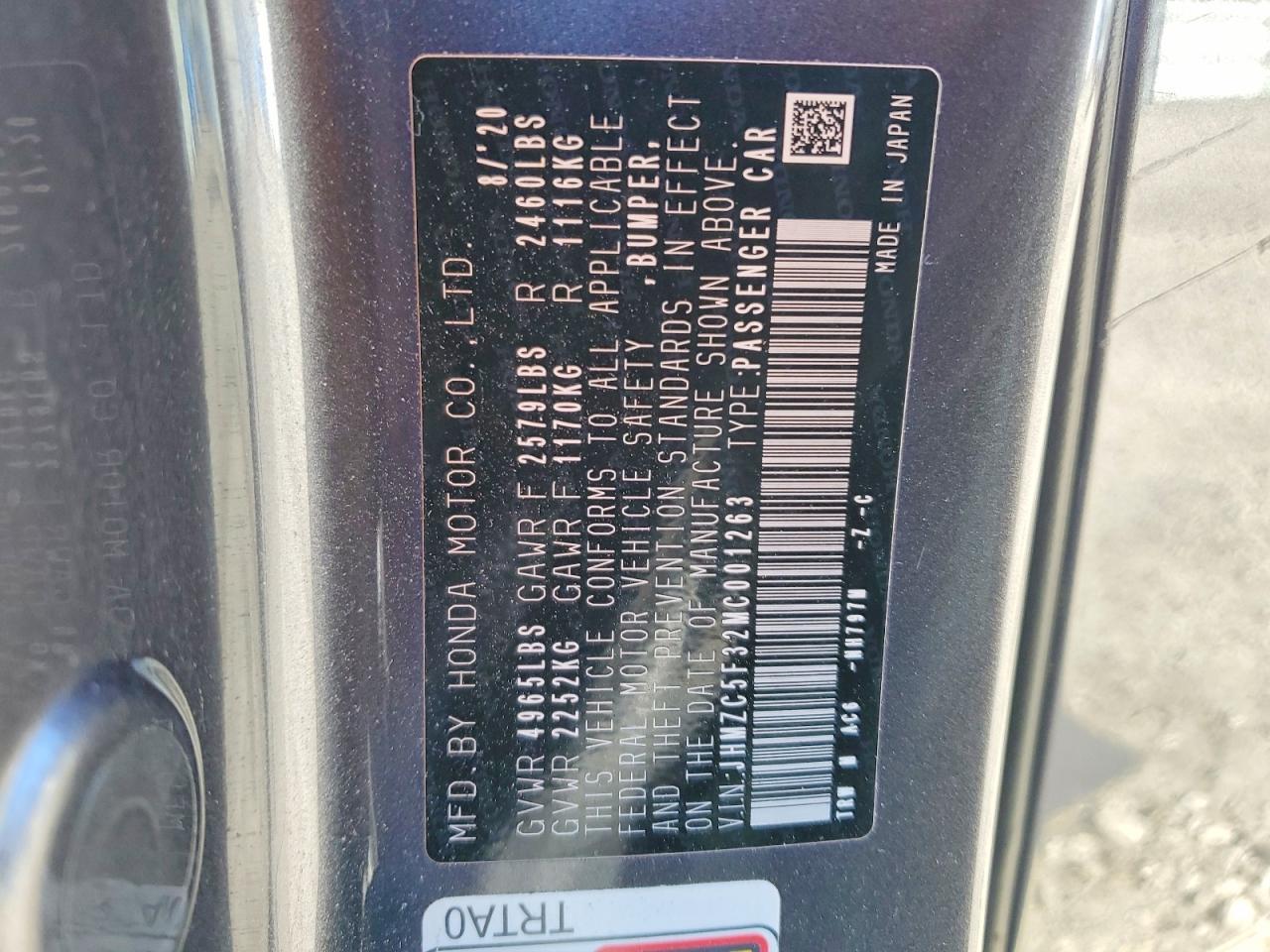 2021 Honda Clarity Touring