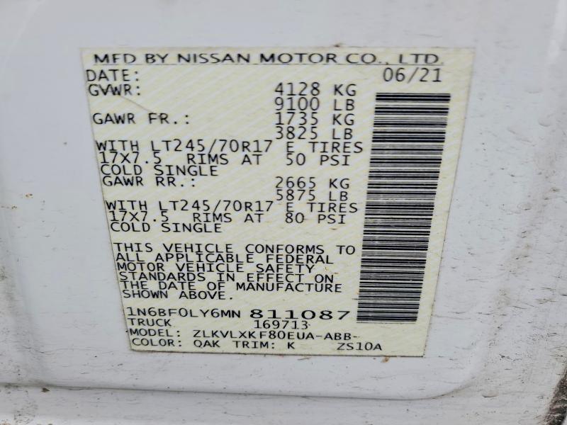 2021 Niss AN NV 2500 Utility / Service Van