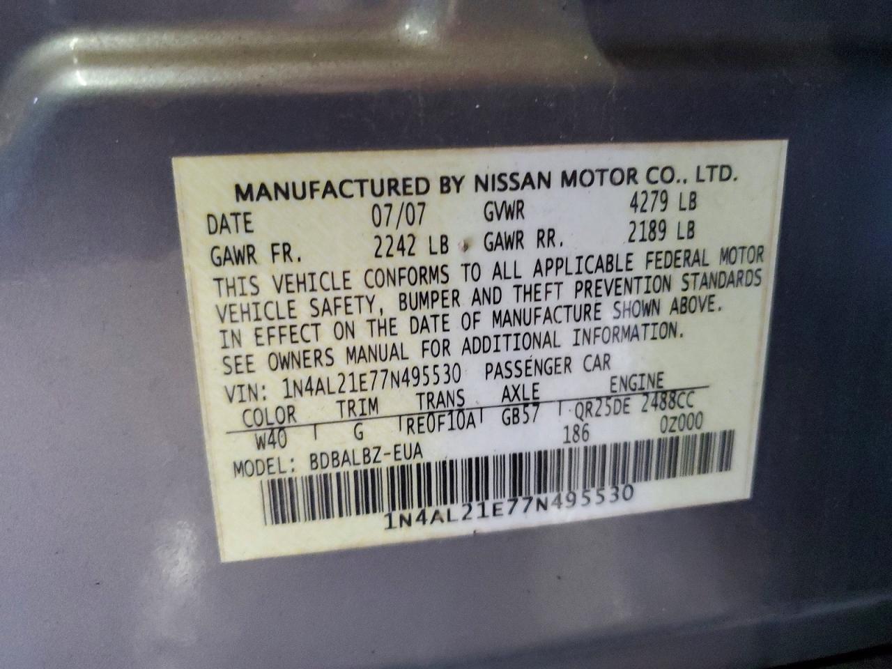 2007 Nissan Altima 2.5