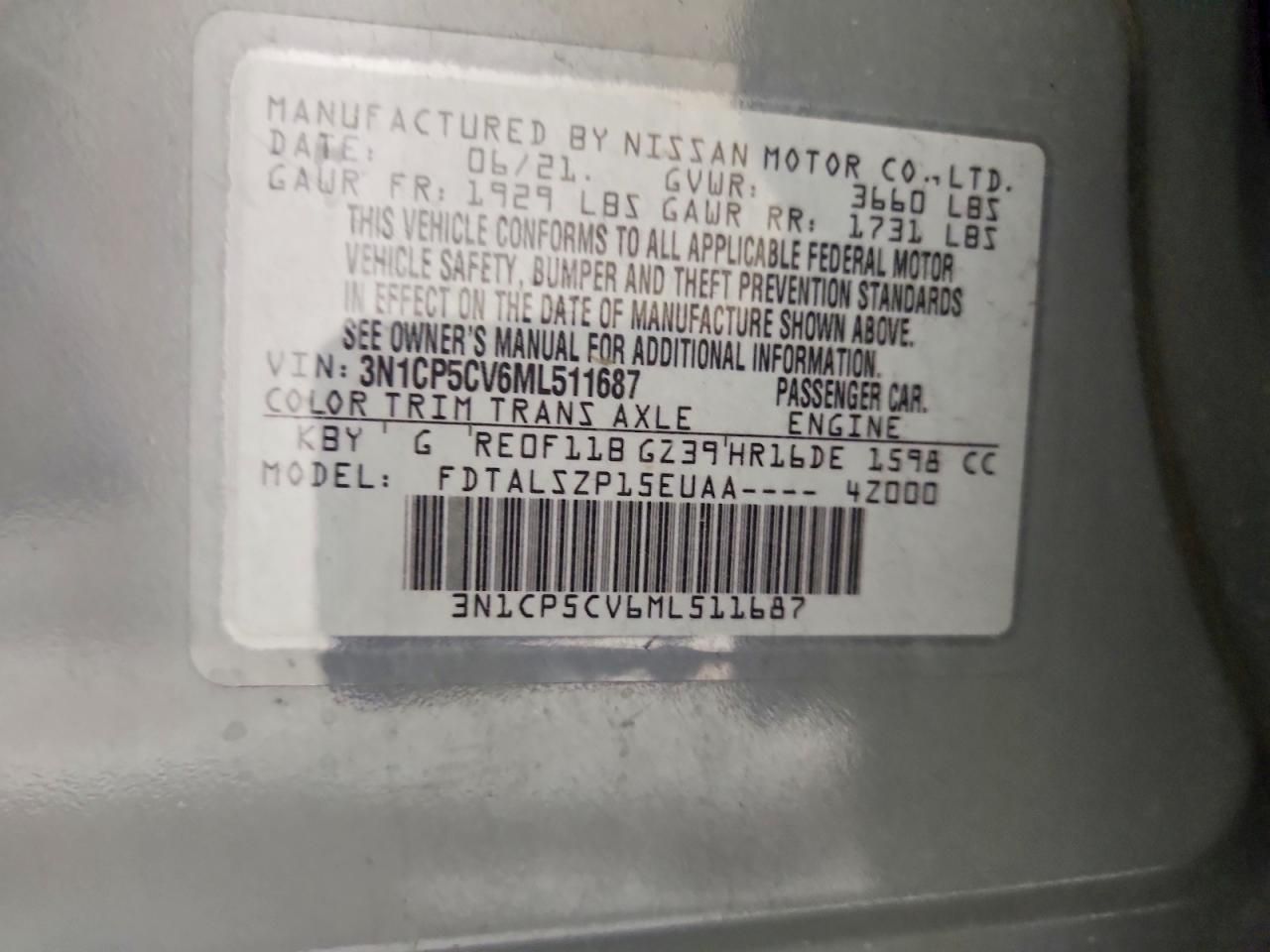 2021 Nissan Kicks sv