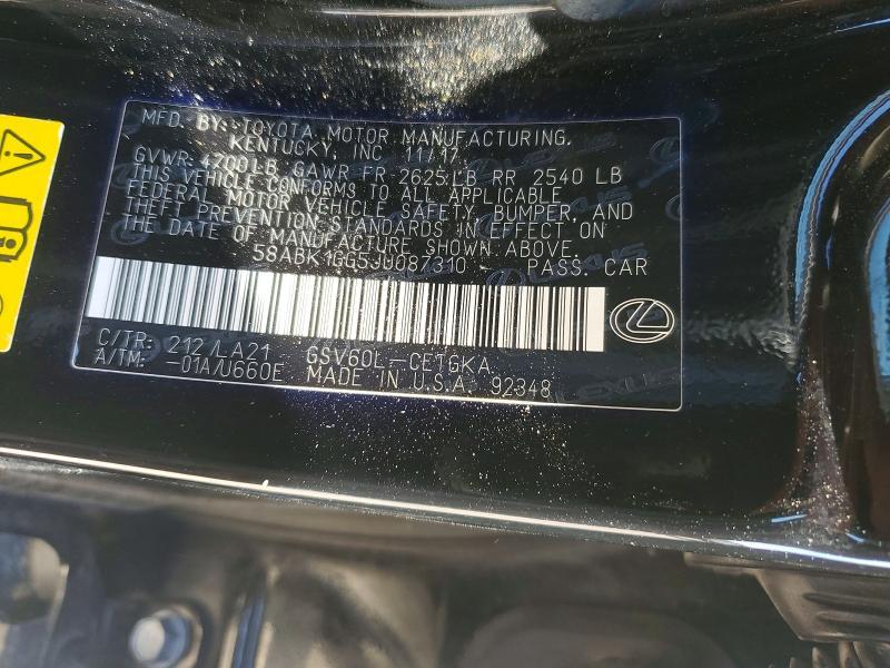 2018 Lexus Es 350 Base